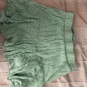 green skirt with tie bow